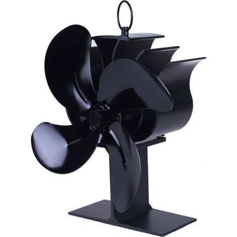 Fireplace fan, thermodynamic aluminum fan, fireplace and stove accessory (1/5)