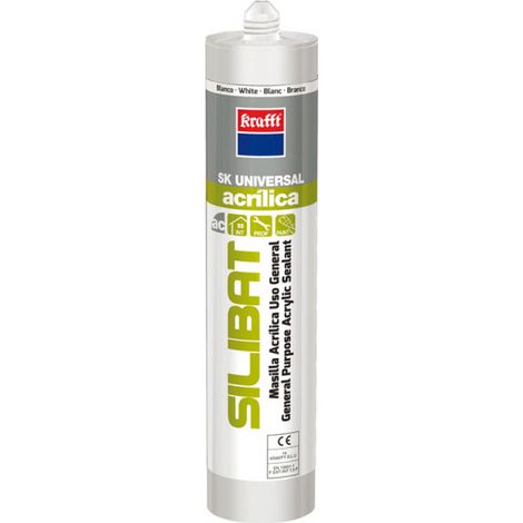 Cartuccia di stucco acrilico bianco 300ml 50323 krafft (1/2)