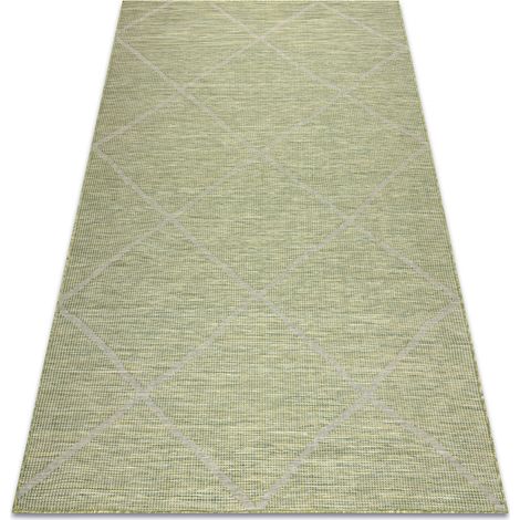 Teppich SISAL PATIO 3075 flach gewebt grün / beige green 117x170 cm
