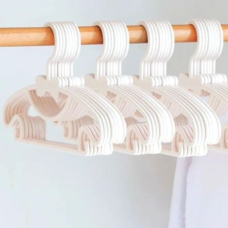 20 Pièces Cintre Enfant Blanc, Cintres Bebe 29cm Cintres Enfants Antidérapants, Cintre Bébé Plastique, Ceintres pour Enfant Pe (1/4)
