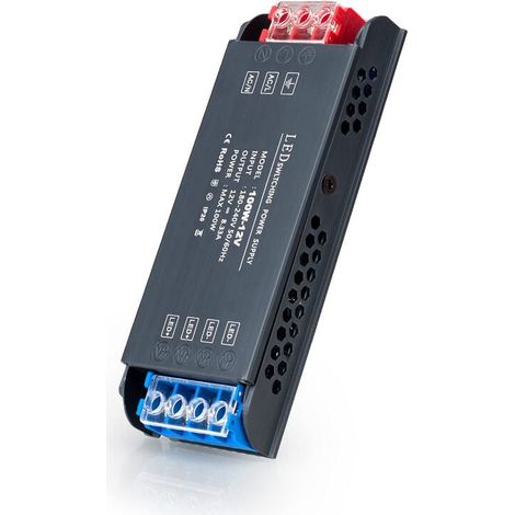 220V 12V LED Driver 100W,   Ultra Mince Transfo 8,3A Adaptateur Alimentation, 220V AC à 12V DC Convertisseur, d'alimentation Basse Tension Transfo LED de Tension Constante (1/5)