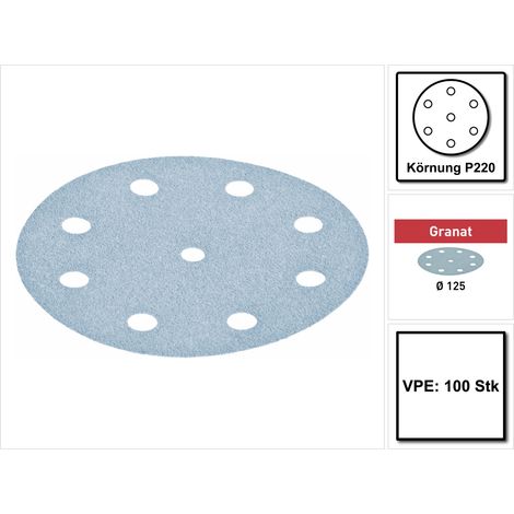Festool Disco abrasivo STF D125/8 P220 GR/100 Granat - 497172