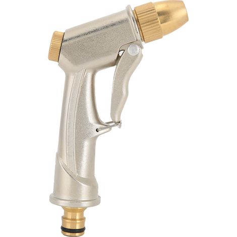 Pistola a Spruzzo Alta Pressione in Lega di Alluminio e Ottone, Ugello Regolabile 10-15m, Design Ergonomico Antigoccia – Ideale per Lavaggio Auto e Irrigazione Giardino (1/5)