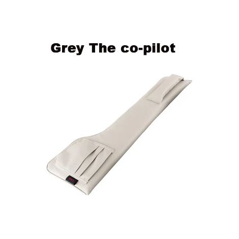 (1 pièce coPilotGrey) Poches de rangement pour siège auto en cuir PU, organisateur de voiture, coussin anti-fuite, rembourrage doux (1/5)