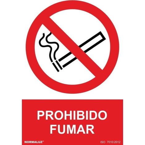 Señal Prohibido Fumar Con Tintas UV | ADHESIVOS DE VINILO - 150 x 200 mm (1/2)