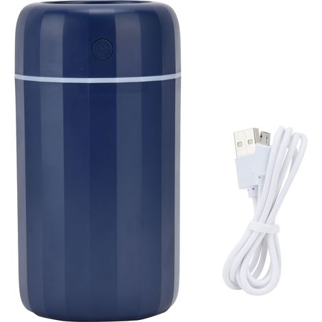 Mini Humidificateur USB 260ml - 2 Niveaux de Brumisation - Fonction Diffuseur d'Huiles Essentielles - Usage Bureau et Voiture - Longue Autonomie - Couleur Bleu (1/5)