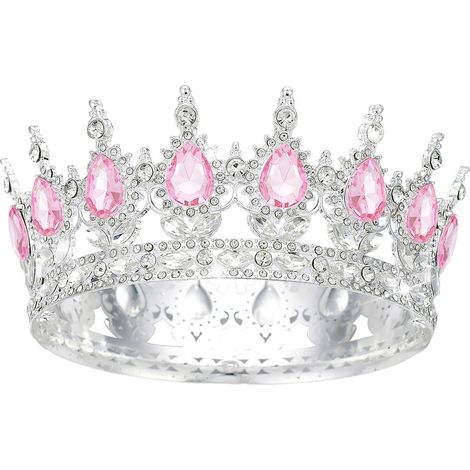 Couronnes et diadèmes de mariage en strass pour femmes, accessoires de coiffure pour fêtes costumées, couronne de princesse pour anniversaire, couronne de mariée en cristal (1/5)