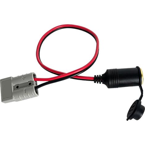 Câble adaptateur batterie vers prise, câble adaptateur femelle SB50 vers allume-cigare de voiture, 30 A, 50 cm, compatible avec les alimentations de réfrigérateur de voiture, multicolore. (1/5)