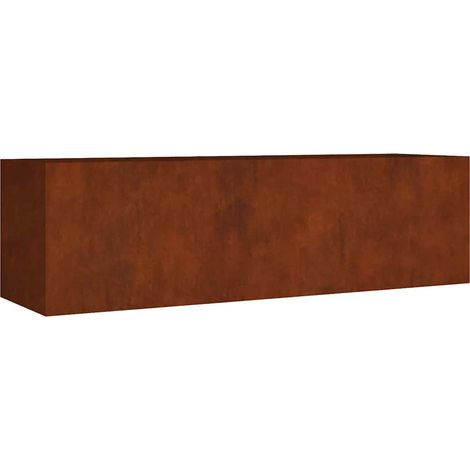 Jardinière  Lit surélevé de jardin 280x80x80 cm acier corten (1/5)