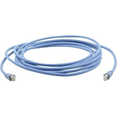 Câble Réseau RJ-45 - CAT 6a - U FTP Blindé - 61 cm - Bleu RAL 5012 - Sans Halogène - 1 Pièce