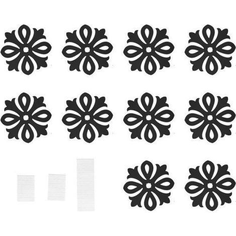 Stickers muraux miroir modernes à faire soi-même, pour décoration murale de salon, fond TV (noir) (1/5)