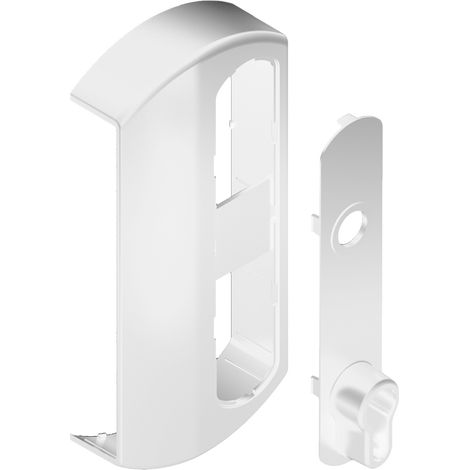 Habillage pour serrure en applique - ABS - blanc 9016 - Modulox - TIRARD (1/3)