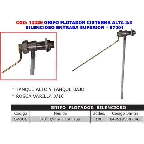 grifo flotador cisterna alta 3-8 silencioso entra.superior 57001