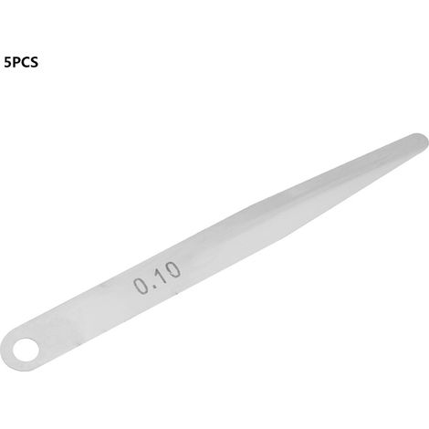 5 jauges d'épaisseur de 0,1 mm, outil de mesure d'épaisseur métrique (0,1 mm) (1/5)