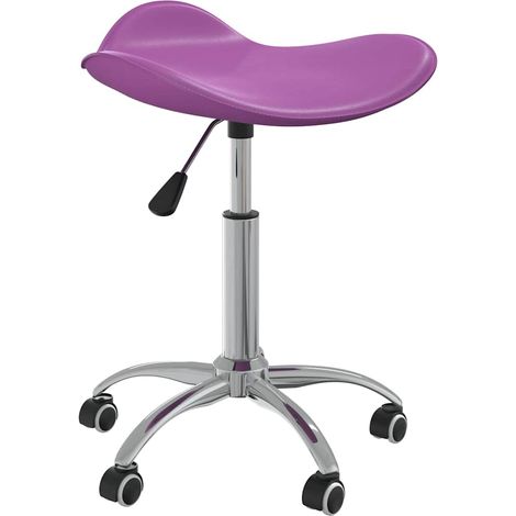Silla de oficina de cuero sintético morado vidaXL (1/5)