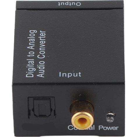 Convertisseur Audio Numérique-Analogique avec Entrées Optique et Coaxiale, Sorties Stéréo RCA, Alimentation USB et Câbles Inclus