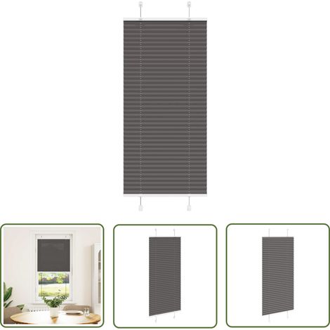 vidaXL Store plissé noir 60x100 cm largeur du tissu 59,4 cm polyester (1/5)