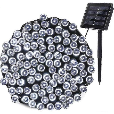 Solarbetriebene Lichterkette für den Außenbereich, wasserdichte Weihnachtslichterkette, dekorative Beleuchtungsmodi für Garten, Terrasse, Zaun, Geburtstag