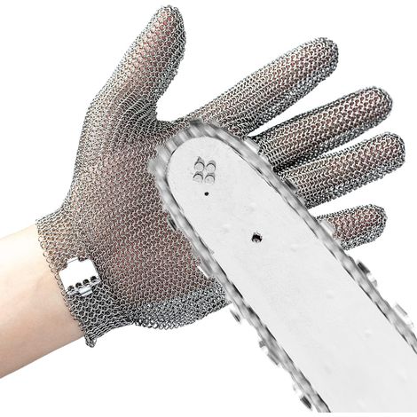 Filiyano-Gant de protection contre les coupures Gant en coquille d'huître Gant à chaînettes pour la manipulation des aliments (1/5)
