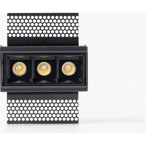 TROOP empotrable 3x2W negro 36° trimless 2700K CRI90