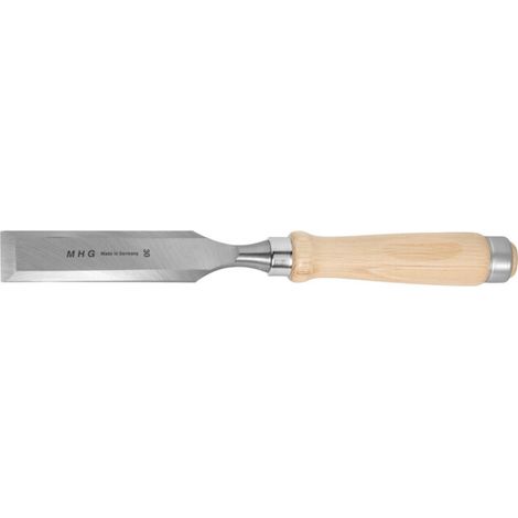 MHG Ciseau avec manche en bois, Largeur de lame: 28 mm