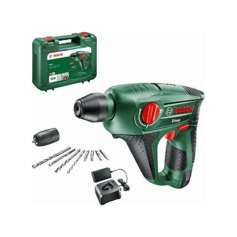 Martello rotante a batteria Bosch Uneo, 1x PBA 12V 2,0 Ah e caricabatterie in valigetta (1/10)