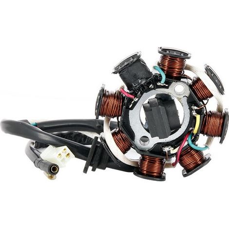 Stator 8 Pôles GY6 125cc Ø Extérieur 88mm - Ø Intérieur 28.9mm - Entraxe 42.4mm