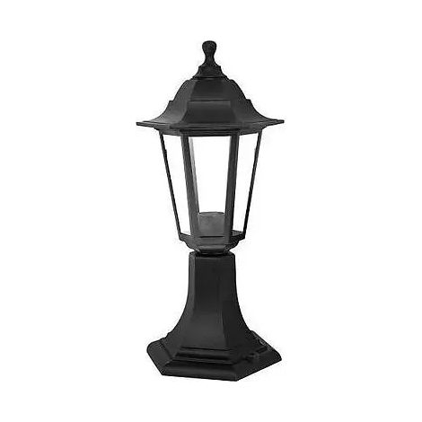 Aplique negro exterior IP44 E27 matel sobremuro (1/3)