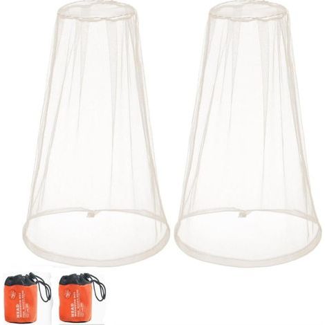Moskitonetze mit Insektenschutz und 2 Tragetaschen für Outdoor-Aktivitäten wie Wandern und Camping – Schutz vor fliegenden Insekten (Beige) (1/5)