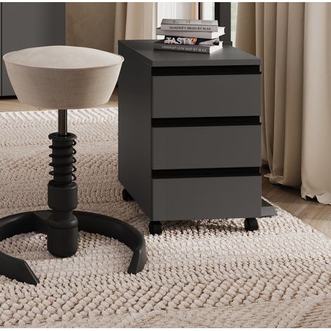 Caisson de bureau mobile coloris graphite Betina (1/5)