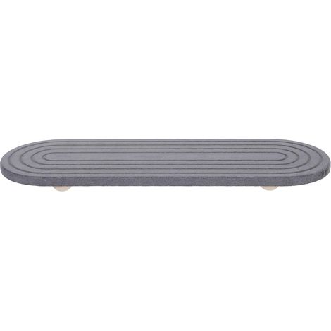 Plateau en Diatomite Absorbant l'eau Support en Bois Stable pour Gobelet à Brosse à Dents, Design Pierre Élégant, pour Évier de Salle de Bain ou Plan Cuisine (1/5)