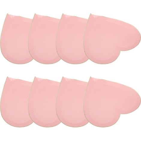 Lot de 8 assiettes en carton roses pour la fête des mères, la Saint-Valentin, les mariages et autres fêtes. (1/5)