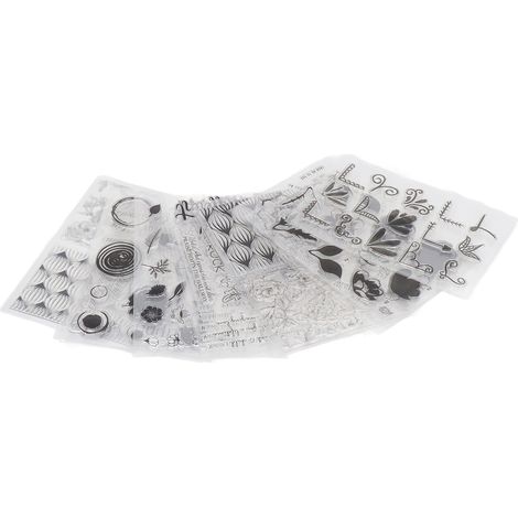 10 transparente Silikonstempel für DIY-Scrapbooking – Karten- und Albumdekoration (1/5)