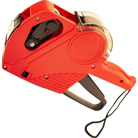 Étiqueteuse manuelle 8 chiffres avec couvercle, robuste, pratique et ergonomique, rouge, fabrication chinoise (1/5)
