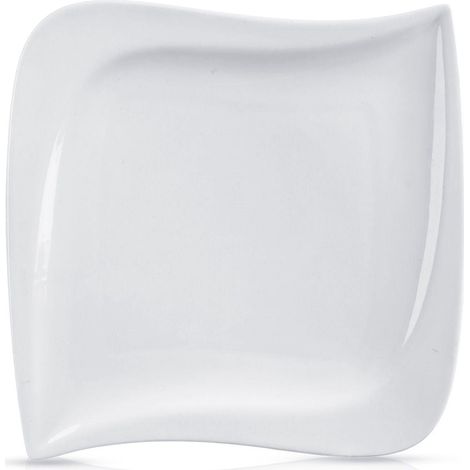 Assiette en porcelaine blanche - design moderne lave vaisselle micro ondes