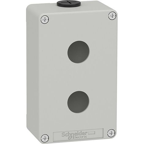 Caja metálica vacía para 2 pulsadores diámetro 22 XAPD2202 de Schneider