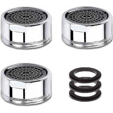 Aireador de grifo M20, aireador de grifo ahorrador de agua de 3 piezas con filtro de acero inoxidable, filtro de agua para grifo (rosca macho de 20 mm) Thsinde-hy (1/4)