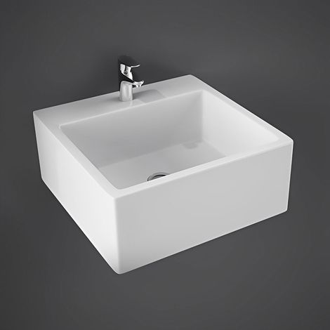 RAK Tasha Mini Square Basin 325mm Wide - 1 Tap Hole (1/2)