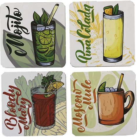 4 sous verres -  Cocktails Party (1/2)