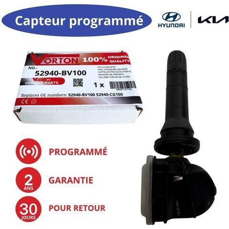 Sensore TPMS programmato 433MHz per KIA EV6/Sportage V e HYUNDAI Tucson IV – rif. 52940-BV100/CG100