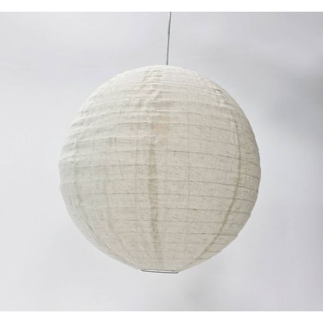 Lanterna a sfera jordy in lino, diametro 43 cm, bianca - Atmosphera créateur d'intérieur (1/3)
