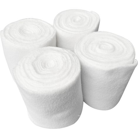 4 rouleaux blanc épaissir polaire jambe de cheval enveloppement pansement Protection de botte Support équipement équestre professionnel (1/5)