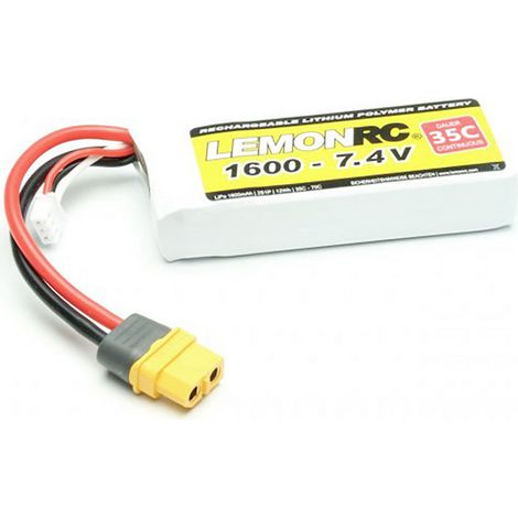LemonRC Modellbau-Akkupack (LiPo) 7.4 V 1600 mAh Zellen-Zahl: 2 35 C Softcase XT60
