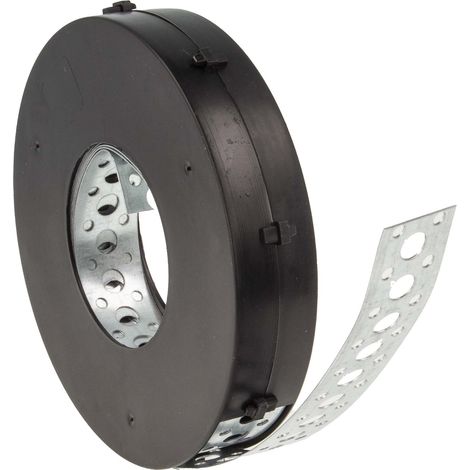 tecuro Lochband Montageband 25 mm x 10 m Rolle - Stahl verzinkt