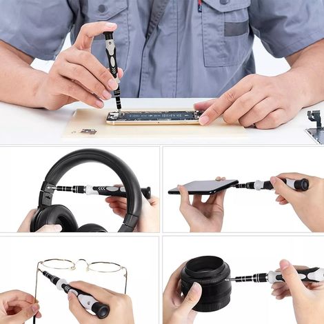 Coffret de tournevis 115 en 1, embouts de tournevis, outils de réparation pour lunettes, ordinateurs et téléphones portables (1/5)