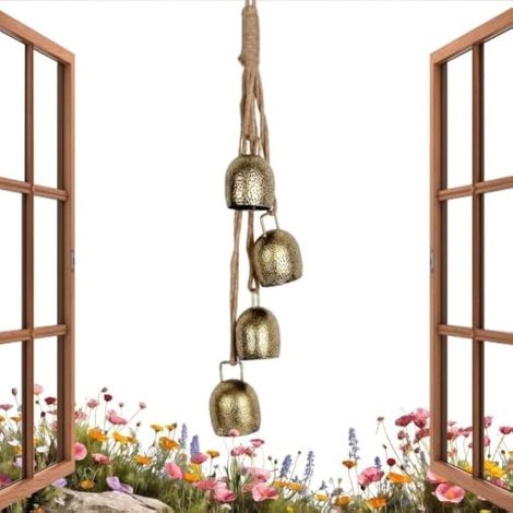 Cloches de Noël décoratives rustiques en métal faites à la main (1/5)