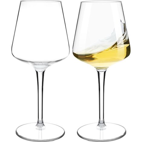 Incassable Verres à Vin Plastique Verres à Pied 445ml Lot de 2 (1/5)