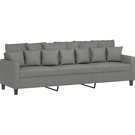 3-Seater Sofa Dark Grey 210 cm Fabric vidaXL (1/5)