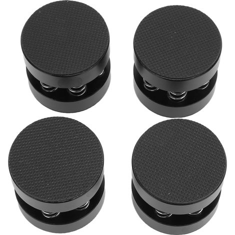4 supports de haut-parleurs à ressort en aluminium avec ressort, roulements antichoc, supportant jusqu'à 9 kg, et patins d'isolation. (1/5)