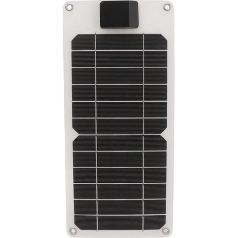 Kit Panneau Solaire 8W 5V USB Imperméable Antichoc Monocristallin pour Voiture Bateau Caravane Camping-Car (1/5)